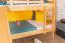 Etagenbett / Kinderbett / Stockbett mit Rutsche, 80 x 190 cm, Buche Massivholz Natur lackiert, teilbar in zwei Einzelbetten, "Easy Premium Line" K25/n