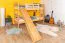 Etagenbett / Kinderbett / Stockbett mit Rutsche, 80 x 190 cm, Buche Massivholz Natur lackiert, teilbar in zwei Einzelbetten, "Easy Premium Line" K25/n