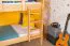 Etagenbett / Kinderbett / Stockbett mit Rutsche, 80 x 190 cm, Buche Massivholz Natur lackiert, teilbar in zwei Einzelbetten, "Easy Premium Line" K25/n