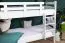Weißes Stockbett mit Rutsche 80 x 200 cm, Buche Massivholz Weiß lackiert, umbaubar in zwei Einzelbetten, "Easy Premium Line" K25/n