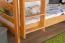 Etagenbett mit Rutsche 90 x 200 cm, Buche Massivholz Natur lackiert, teilbar in zwei Einzelbetten, "Easy Premium Line" K29/n