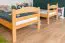 Etagenbett Stockbett mit Rutsche 80 x 190 cm, Buche Massivholz Natur lackiert, teilbar in zwei Einzelbetten, "Easy Premium Line" K29/n