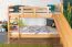 Etagenbett mit Rutsche 90 x 200 cm, Buche Massivholz Natur lackiert, teilbar in zwei Einzelbetten, "Easy Premium Line" K29/n