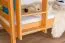 Etagenbett mit Rutsche 90 x 190 cm, Buche Massivholz Natur lackiert, umbaubar in zwei Einzelbetten, "Easy Premium Line" K29/n