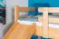 Hochbett mit Rutsche 80 x 200 cm, Buche Massivholz Natur lackiert, umbaubar in ein Einzelbett, "Easy Premium Line" K30/n