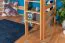 Hochbett mit Rutsche 80 x 200 cm, Buche Massivholz Natur lackiert, umbaubar in ein Einzelbett, "Easy Premium Line" K30/n