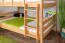 Großes Stockbett mit Rutsche 120 x 200 cm, Buche Massivholz Natur lackiert, teilbar in zwei Einzelbetten, "Easy Premium Line" K32/n