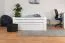 Jugendbett "Easy Premium Line" K7 inkl.1 Abdeckblende, 140 x 200 cm Buche Vollholz massiv weiß lackiert