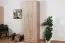 Drehtürenschrank / Kleiderschrank Muros 05, Farbe: Eiche Braun - 222 x 75 x 52 cm (H x B x T)