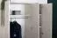 Drehtürenschrank / Kleiderschrank Sidonia 01, Farbe: Eiche Weiß - 200 x 123 x 53 cm (H x B x T)