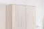 Drehtürenschrank / Kleiderschrank Sidonia 05, Farbe: Eiche Weiß - 200 x 82 x 53 cm (H x B x T)
