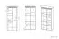 Vitrine Glostrup 04, Farbe: Eiche - Abmessungen: 200 x 92 x 40 cm (H x B x T), mit 3 Türen und 10 Fächern