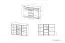 Kommode Knoxville 07, Farbe: Kiefer Weiß / Grau - Abmessungen: 97 x 138 x 42 cm (H x B x T), mit 2 Türen, 4 Schubladen und 6 Fächern