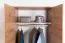 Kleiderschrank mit viel Stauraum Pandrup 17, Farbe: Eiche - Abmessungen: 200 x 80 x 51 cm (H x B x T), mit 2 Türen und 2 Fächern