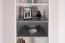 Jugendzimmer - Regal Syrina 06, Farbe: Weiß / Grau - Abmessungen: 202 x 54 x 45 cm (H x B x T)