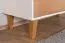 Jugendzimmer - Kommode Syrina 08, Farbe: Weiß / Grau / Eiche - Abmessungen: 96 x 103 x 45 cm (H x B x T)