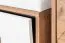 Sitzbank mit Stauraum Manase 13, Farbe: Eiche Braun / Weiß Hochglanz - 48 x 63 x 36 cm (H x B x T)
