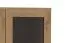Vitrine Alotau 10, Farbe: Eiche - Abmessungen: 200 x 80 x 40 cm (H x B x T)