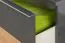 TV-Unterschrank Vaitele 31, Farbe: Anthrazit Hochglanz / Walnuss - 46 x 152 x 45 cm (H x B x T)