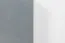 Vitrine Hohgant 11, Farbe: Weiß / Grau Hochglanz - 209 x 90 x 42 cm (H x B x T)