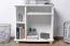 TV-Unterschrank Kiefer massiv Vollholz Weiß Junco 203 - Abmessungen: 74 x 77 x 40 cm (H x B x T)