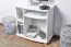 TV-Unterschrank Kiefer massiv Vollholz Weiß Junco 203 - Abmessungen: 74 x 77 x 40 cm (H x B x T)