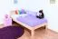 Kinderbett / Jugendbett Kiefer massiv Vollholz natur 74, inkl. Lattenrost - 100 x 200 cm (B x L) 