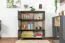 Vitrine Vaitele 22, Farbe: Anthrazit Hochglanz / Walnuss - 117 x 92 x 40 cm (H x B x T)