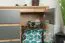 Vitrine Faleula 01, Farbe: Eiche / Grau - 79 x 140 x 43 cm (H x B x T)