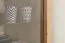 Vitrine Faleula 02, Farbe: Eiche / Grau - 196 x 50 x 43 cm (H x B x T)