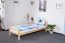 Kinderbett 90 x 200 cm | Massivholz: Kiefer | Natur Lackiert | inkl. Rollrost Abbildung