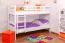 Massivholz Etagenbett für Kinder und Jugendliche | Matratzenmaß: 90 x 200 cm | Weiß Lackiert | umbaubar in 2 Einzelbetten | Premium-Qualität | inkl. Rollroste Abbildung