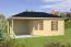 Holz-Gartenhaus 4,2 x 6,96 Meter (inkl. Dach) | 2 Fenster | 40 mm Blockbohlen |natur unbehandelt | Satteldach | inkl. Fußboden | aus nordischer Fichte Abbildung