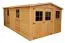 Gerätehaus, Gartenschuppen, Gartenhaus - 5 x 3 Meter - aus Holz / Blockbohlen - inkl. Dachpappe - Satteldach Abbildung