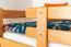 Massivholz Etagenbett für Kinder und Jugendliche | Matratzenmaß: 120 x 200 cm | Natur Lackiert | umbaubar in 2 Einzelbetten | Premium-Qualität | inkl. Rollroste Abbildung