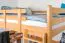 Breites Hochbett 160 x 200 cm | Massivholz: Buche | Natur Lackiert | umbaubar in Einzelbett | Premium-Qualität | inkl. Rollrost Abbildung