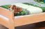 Kinderbett 90 x 200 cm | Massivholz: Buche | Natur Lackiert Abbildung
