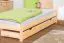 Kinderbett 90 x 200 cm | Massivholz: Kiefer | Natur Lackiert | inkl. Rollrost Abbildung