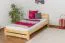 Kinderbett 120 x 200 cm | Massivholz: Kiefer | Natur Lackiert | inkl. Rollrost Abbildung