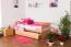 Bettrahmen für Kinder / Kinderbett 90 x 200 cm | Massivholz: Buche | Natur Lackiert | inkl. 2. Liegeplatz 90 x 190 cm ausziehbar und 2 Rollrost | besonders hohe Qualität Abbildung