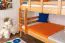 Massivholz Etagenbett für Kinder und Jugendliche | Matratzenmaß: 120 x 200 cm | Natur Lackiert | umbaubar in 2 Einzelbetten | Premium-Qualität | inkl. Rollroste Abbildung