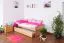 Kinderbett / Ausziehbett 90 x 200 cm | Massivholz: Buche | Natur Lackiert | inkl. 2. Liegeplatz 90 x 190 cm ausziehbar und 2 Rollrost Abbildung