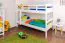 Massivholz Stockbett für Kinder und Jugendliche | Matratzenmaß: 90 x 200 cm | Weiß Lackiert | umbaubar in 2 Einzelbetten | Premium-Qualität | inkl. Rollroste Abbildung
