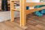 Breites Hochbett 160 x 200 cm | Massivholz: Buche | Natur Lackiert | umbaubar in Einzelbett | Premium-Qualität | inkl. Rollrost Abbildung