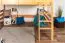 Breites Hochbett 160 x 200 cm | Massivholz: Buche | Natur Lackiert | umbaubar in Einzelbett | Premium-Qualität | inkl. Rollrost Abbildung