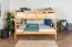 Breites Jugendetagenbett 160 x 200 cm | Massivholz: Buche | Natur Lackiert | umbaubar in 2 Einzelbetten | Premium-Qualität | inkl. Rollroste Abbildung