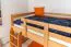 Massivholz Etagenbett für Kinder und Jugendliche | Matratzenmaß: 120 x 200 cm | Natur Lackiert | umbaubar in 2 Einzelbetten | Premium-Qualität | inkl. Rollroste Abbildung