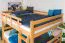 Kinderstockbett 160 x 190 cm | Massivholz: Buche | Natur Lackiert | umbaubar in 2 Einzelbetten | Premium-Qualität | inkl. Rollroste Abbildung
