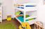 Massivholz Stockbett für Kinder und Jugendliche | Matratzenmaß: 90 x 200 cm | Weiß Lackiert | umbaubar in 2 Einzelbetten | Premium-Qualität | inkl. Rollroste Abbildung