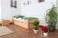 Kinderbett / Ausziehbett 90 x 200 cm | Massivholz: Buche | Natur Lackiert | inkl. 2. Liegeplatz 90 x 190 cm ausziehbar und 2 Rollrost Abbildung